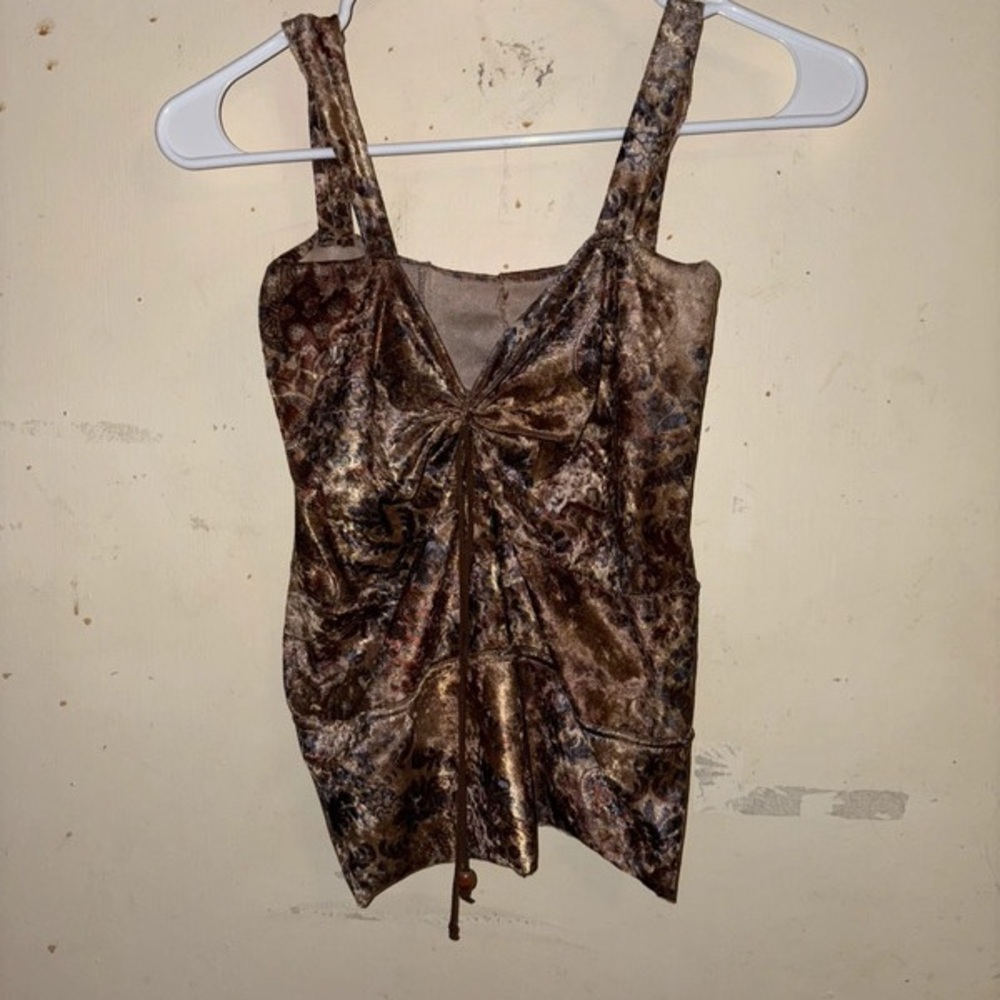 Chic Brown Sleeveless Ruched Tank Top
